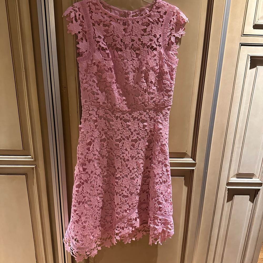 Eliza J uneven hem floral appliqué dress size 10